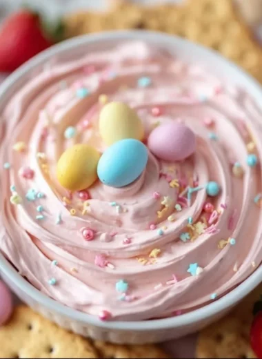 Festive creamy dip served in a bowl for holiday parties