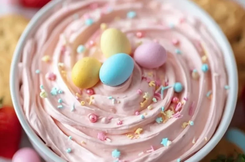 Festive creamy dip served in a bowl for holiday parties