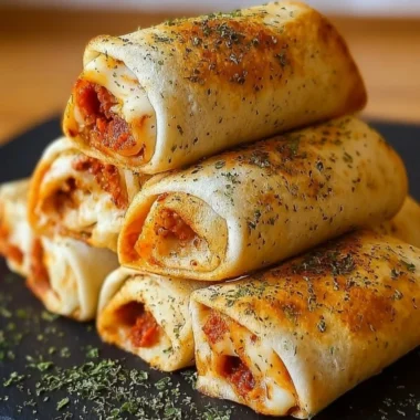 High protein pepperoni pizza rolls fresh out of the oven