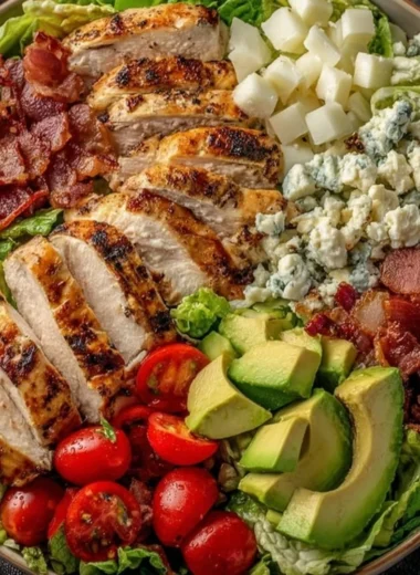 Savory BLT Chicken Salad with bacon, lettuce, and chicken