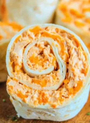 Delicious Buffalo Chicken Roll Ups served on a platter