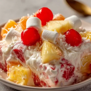 A vibrant bowl of Better Than Sex Fruit Salad featuring a colorful array of fresh fruits.