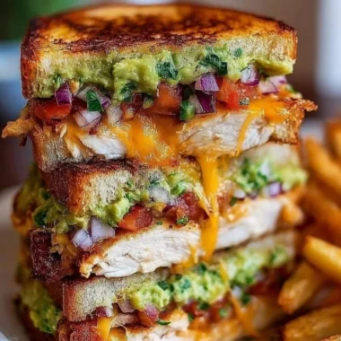 Chicken Avocado Melt Sandwich with fresh ingredients and melted cheese