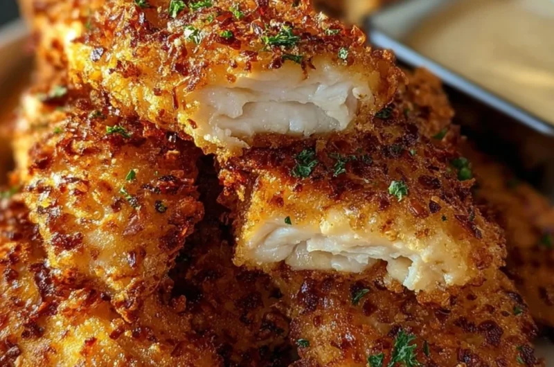 Delicious Crack Chicken Tenders served with dipping sauce