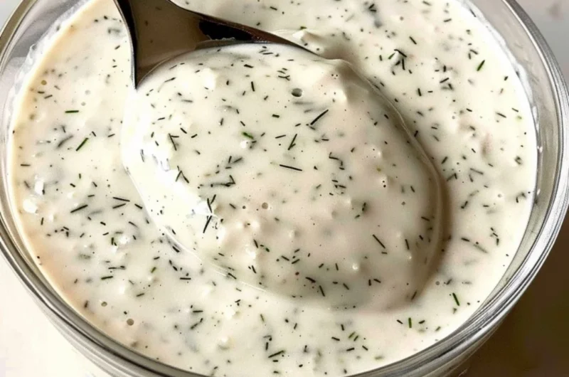 Creamy Homemade Ranch Dressing made with fresh herbs and spices
