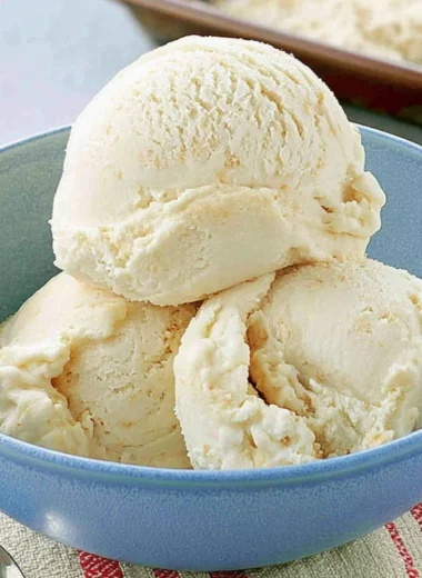 Delicious homemade Cake Batter Ice Cream in a bowl, inspired by Cold Stone's recipe.