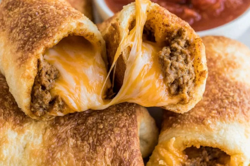 Delicious cozy cheesy taco sticks with melted cheese and tasty toppings