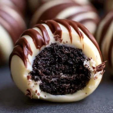 Delicious Irish Cream Oreo truffles on a plate garnished with chocolate shavings.